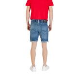 Blue Cotton Bermuda Shorts